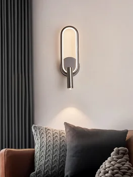 Настенный светильник Спальня Кровать Sunrei Прожектор Nordic Light Роскошная гостиная Диван Фоновая стена Может поворачиваться на 350 градусов