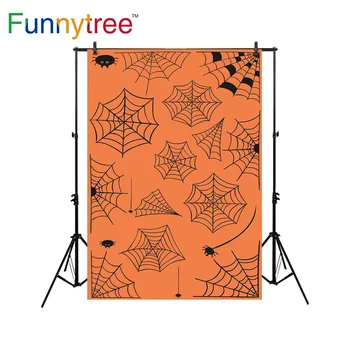 Забавный фон из дерева для фотостудии оранжевый Хэллоуин Паутина дети для фотосъемки фон для фотосессии фотобудка