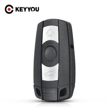 KEYYOU Remote 3 Кнопки Чехол Для Ключей Автомобиля Smart Blade Fob Case Cover Для BMW 1 3 5 6 Серии E90 E91 E92 E60 0
