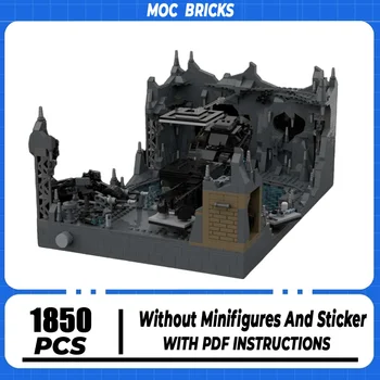 Moc Building Blocks Hero Movie Batcave Diorama Playset Model Technology Bricks DIY Assembly Dark Knight Игрушки для