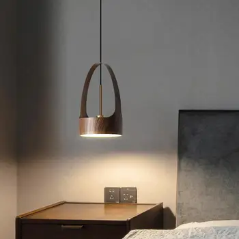 Прикроватная маленькая люстра, современная минималистичная китайская лампа для спальни, скандинавская лампа для столовой с затемнением, декоративные лампы для гостиной