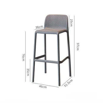 Маникюр Скандинавский Барный стул Дизайн столовой стойки Кухонный стул Стойка регистрации Nordic Cadeira Шезлонг Sandalye Furniture HD50BY 5