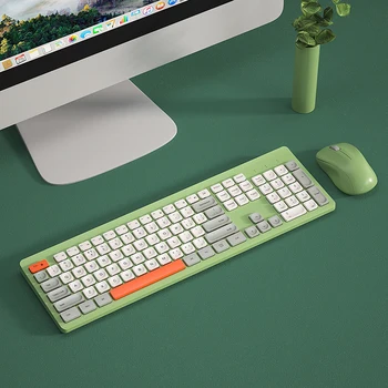 Комбинированная беспроводная клавиатура и мышь Slient для Macbook Pro, портативная игровая клавиатура и мышь для ПК, клавиатура для ноутбука для геймеров