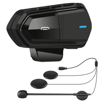 2X Микрофон внутренней связи для мотоцикла B35, Bluetooth 5.0, переговорное устройство для шлема, FM-радио, качество звука HI-FI, Siri Black