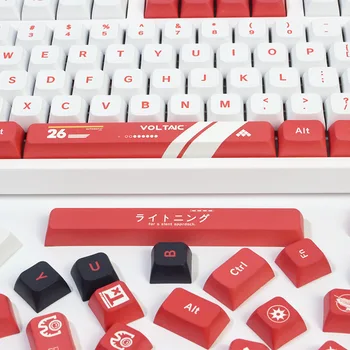 Красно-белая цветовая гамма Xda Keycap Механическая клавиатура Индивидуальная настройка Симпатичный сублимационный колпачок для ключей Pbt