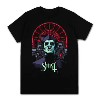 Мужская футболка 2024 Ghosts с принтом черепа в стиле Хард-Рок, летняя классическая повседневная футболка из 100% хлопка с круглым вырезом и коротким рукавом, модная свободная футболка 2
