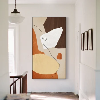 Нерегулярная Абстрактная Живопись На Холсте Цветными Блоками Плакаты Печатают Современные Настенные Художественные Картины для Гостиной Спальни Nordic Home Decor 1