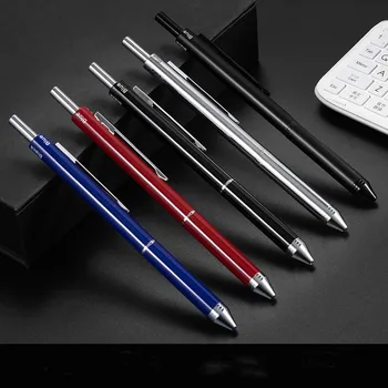 Шариковая ручка черного, красного, синего цвета и механический карандаш 4 в 1, многофункциональная ручка
