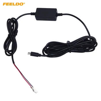 FEELDO 1set 1500MA Автомобильный Микро-USB от 8 В до 40 В Авторегистратор для Видеорегистратора Katallobar Hardwire Kit Кабель для снижения напряжения #AM5630