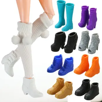 Для Длины Стопы 2,2 см Кукольная Обувь Мини Вязаные Носки Модные Сапоги До Колен На Высоком Каблуке Повседневные Кроссовки Аксессуары Для Кукол Игрушки
