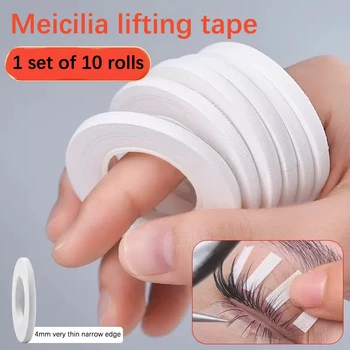 10 рулонов вспомогательной ленты для наращивания ресниц толщиной 5 мм, лента для подтяжки ресниц, профессиональные косметические принадлежности для ресниц, аксессуары для макияжа глаз, инструмент 0
