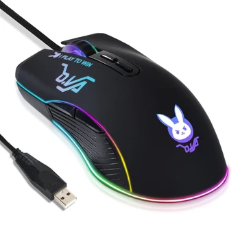Игровая мышь 7200 точек на дюйм Оптическая 7-кнопочная USB-мышь с RGB подсветкой Мыши настольные