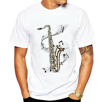 Футболка для саксофона, мужская футболка для саксофонной музыки, футболка для саксофона