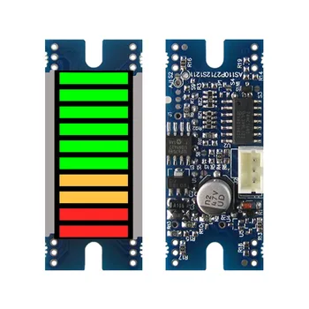 Индикатор заряда батареи, Модуль Отображения Светодиодной Гистограммы 10seg, источник питания DC24V, входной сигнал 0-10 В, 2Red + 2Yellow + 6Green
