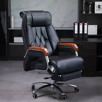 Массажное кресло Kinnls Adam с 7-точечными узлами вибрации Эргономичное офисное кресло с выдвижной подставкой для ног Игровое кресло из натуральной кожи 1