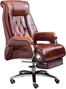 Массажное кресло Kinnls Adam с 7-точечными узлами вибрации Эргономичное офисное кресло с выдвижной подставкой для ног Игровое кресло из натуральной кожи 2
