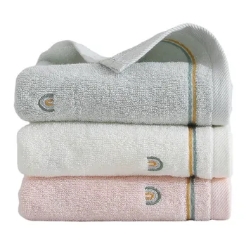 34x75 см Хлопок с радужной вышивкой, Мягкое, хорошо впитывающее полотенце для рук для взрослых женщин в домашней ванной комнате