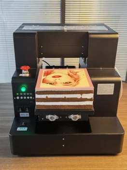Автоматический пищевой принтер формата А4 Печатная машина со съедобными чернилами для печати торта, миндального печенья и драже Формата А4