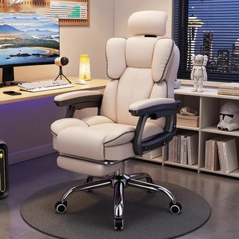 Компьютерный передвижной стол, стул для приема гостей, Массажная подставка для ног, Индивидуальное офисное кресло, Дизайнерский кабинет, Офисная мебель класса люкс