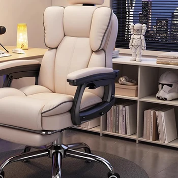 Компьютерный передвижной стол, стул для приема гостей, Массажная подставка для ног, Индивидуальное офисное кресло, Дизайнерский кабинет, Офисная мебель класса люкс 1