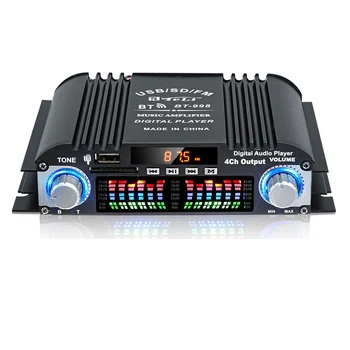 BT-998 HIFI Цифровой Аудиоусилитель ЖК-дисплей ClassD Power Amplificador Bluetooth Радио Автомобильный Домашний Динамик FM USB SD