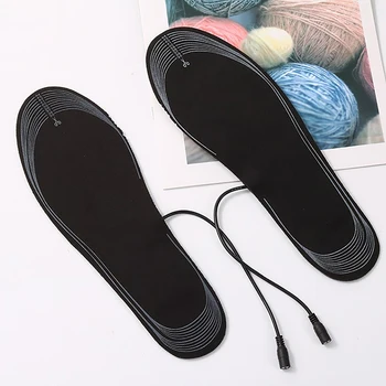 1 пара USB-стелек для обуви с подогревом, Электрическая грелка для ног, Грелка для ног, Коврик для носков, Зимние виды спорта на открытом воздухе, согревающий тепло