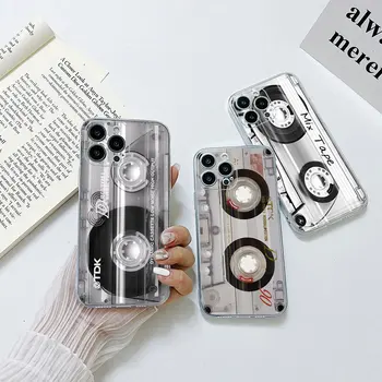 Классический Чехол Для телефона Old Cassette tape Samsung A53 A50 A52S A51 A72 A71 A73 A81 A32 A22 A20 A30 A21S 4G 5G Прозрачный Капа
