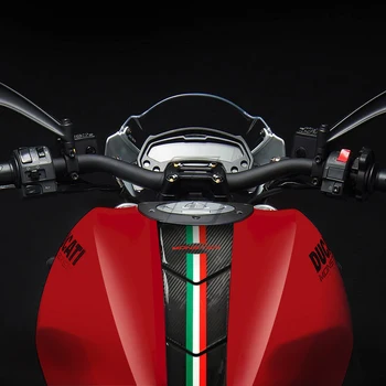 3D Мотоцикл Из Углеродного Волокна Вид Масляного Бака Накладка Протектор Наклейка Наклейки Moto для Ducati Monster 600 620 750 821 900 1998-2019