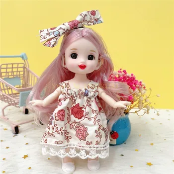Очаровательная кукла-принцесса 16 см, одетая в обувь, маленькая фигурка, подвижная, 13 суставов, миниатюрная подарочная игрушка с милым личиком для девочки