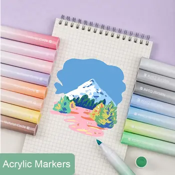 Акриловые маркеры, набор из 4 акриловых ручек разных цветов, принадлежности для творчества, для рисования, стекла, керамики 1