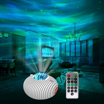 Bluetooth Проектор Galaxy Светодиодный ночник с дистанционным управлением, 14 цветов, встроенный музыкальный динамик, звездная проекторная лампа для декора спальни