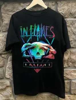 Подарок для фаната Inspired In Flames Battles, Черная футболка унисекс всех размеров с длинными рукавами S2669