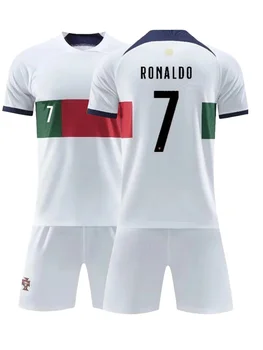 НОВАЯ футболка для мальчиков и девочек 2023/24 Ronaldo Fans Edition для регби, мужские и детские футбольные майки для домашних выездных игр, комплекты с коротким рукавом Uni 2
