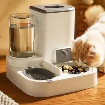 Автоматическая кормушка для домашних животных 2-в-1, питьевой фонтанчик для собак, кошек, Диспенсер для воды, миска для корма, зоотовары для собак и кошек Оптом