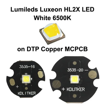 Luxeon HL2X Белый 6500K SMD 3535 светодиодный на KDLitker DTP медный фонарик из бисера MCPCB Сделай сам