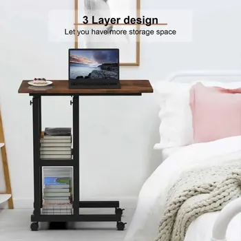компьютерный стол с мобильным подъемником 30x60x69 см, Переносной диван, приставной столик на колесиках, Двухъярусные полки, поднос для учебы, кровать, рабочая мебель для рабочего стола 3