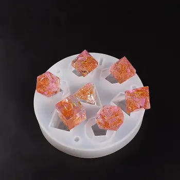 Эпоксидная смола Силиконовая форма Художественный воск Легко демонтируемый 3D Настольная игра Кубики Форма для мыла УФ форма для торта из смолы ручной работы 5