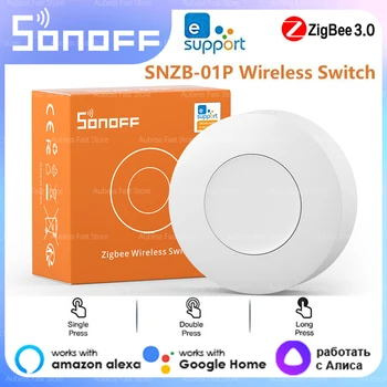 SONOFF SNZB-01P Zigbee Smart Wireless Switch Интеллектуальная сцена Через eWeLink С двусторонним Управлением С настенным выключателем Ultimate NSPanel Pro