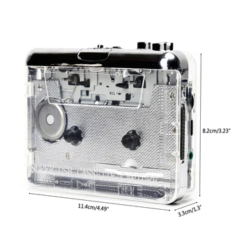 066A Портативный кассетный проигрыватель Конвертер MP3-кассеты в MP3 с интерфейсом USB Type-c WAV, режим записи MP3 Кассетные проигрыватели