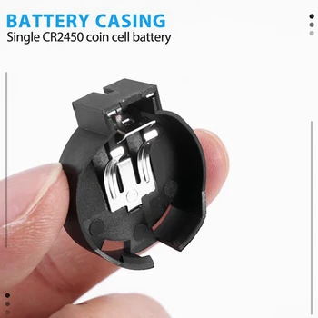 8 шт CR2450 кнопка для монет держатель батарейного отсека чехол 2 контакта черный 1