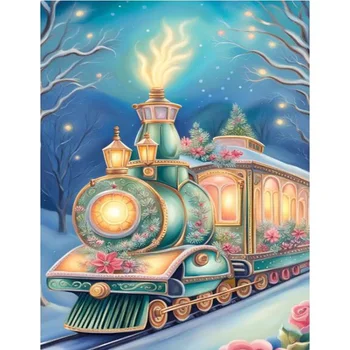 AB Diamond Алмазная живопись Мультфильм Dream Train Набор для алмазной Вышивки Настенное украшение Подвесная Картина