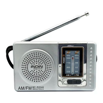Портативное радио, карманная телескопическая антенна, мини-многофункциональное AM FM-радио на батарейках для пожилых людей
