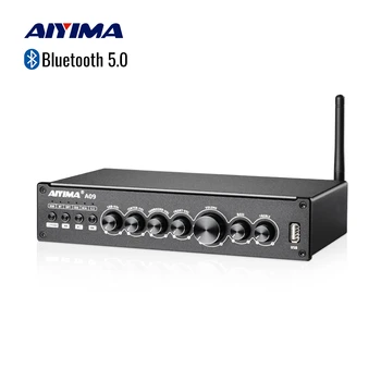 AIYIMA A09 TPA3116 100 Вт Bluetooth Усилитель сабвуфера 5.1 Объемный Звук Коаксиальный OPT Цифровой УСИЛИТЕЛЬ Для Домашнего Кинотеатра DSP декодирование