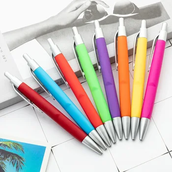 Подарочная ручка для бизнеса 100 шт, Красочная шариковая ручка с клеевым спреем, рекламная ручка для пресс-конференций, рекламная ручка для отеля