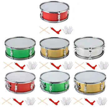 13-дюймовый Малый барабан, Портативное обучение музыке с барабанными палочками, Легкие Музыкальные инструменты для детей, подарки для начинающих подростков. 0