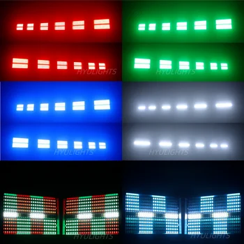 60W Mni LED Strobe RGB 3в1 8 Секций + Белый 8000K 4 секции DMX Супер Яркий Dj Wash Bar Strobe Stage Lighting Effects 5