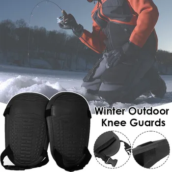 1 пара наколенников для подледной рыбалки Зимой на открытом воздухе, утепляющий колено протектор, спортивное снаряжение, высококачественная зимняя насадка для льда.