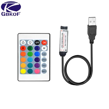 5 В-24 В USB RGB Светодиодный Контроллер Bluetooth IR 3 Клавиши 24 Клавиши RGB Светодиодный Диммер 4-Контактный USB Интерфейс Для 5050 2835 RGB USB Светодиодная Лента Управления
