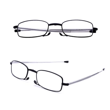 Мужские и женские сверхлегкие очки для чтения, складные очки для пресбиопии из титанового сплава, складные очки с футляром для защиты от синего света 2