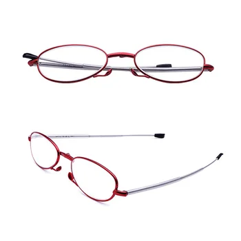 Мужские и женские сверхлегкие очки для чтения, складные очки для пресбиопии из титанового сплава, складные очки с футляром для защиты от синего света 3